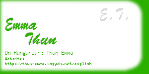 emma thun business card